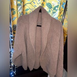 Barefoot Dreams Taupe Shawl Collar CozyChic Cardigan 3X